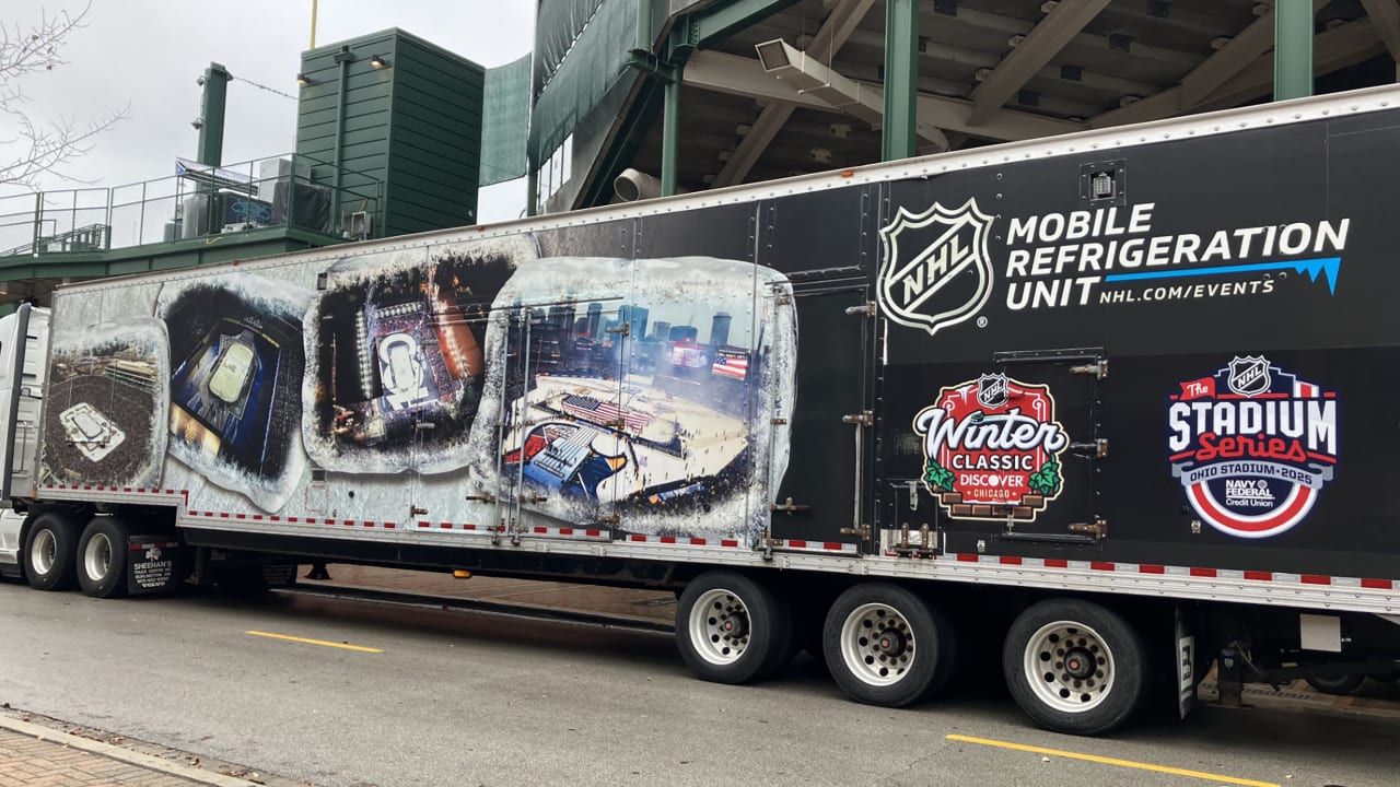 Ice truck arrives for 2025 Discover Winter Classic in Chicago