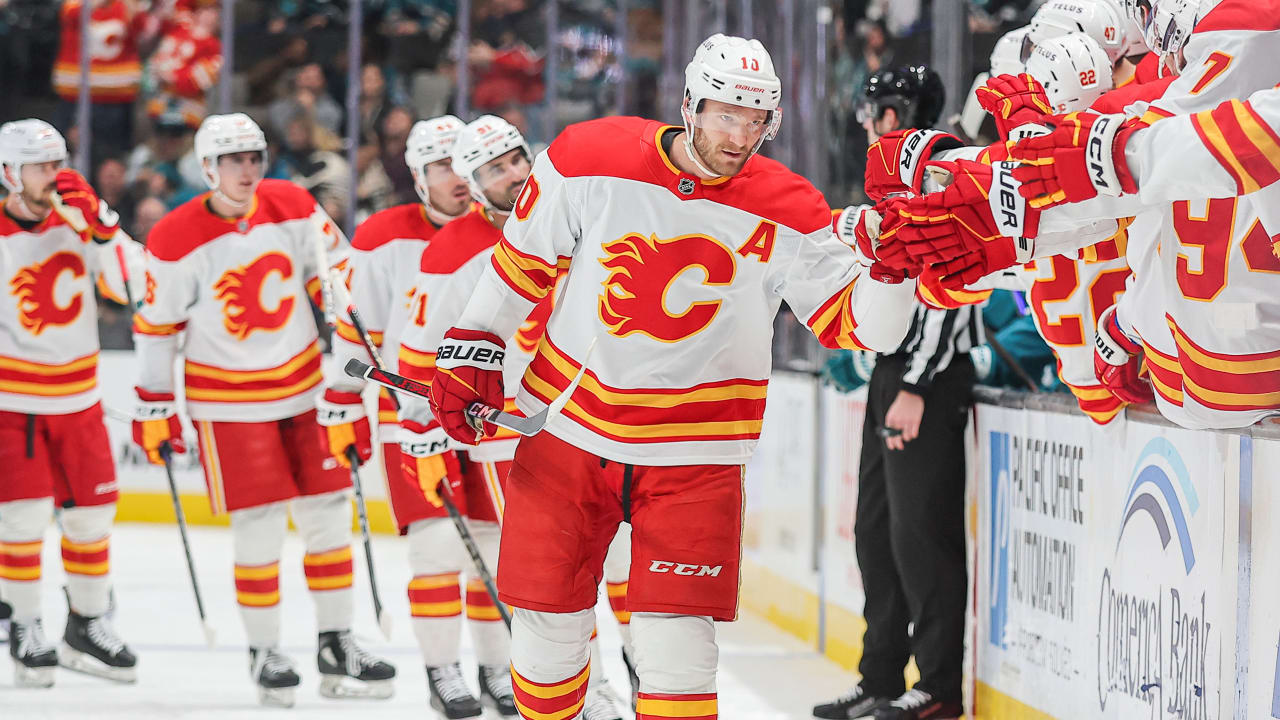 Huberdeau scores 2 goals, Flames edge Sharks | NHL.com