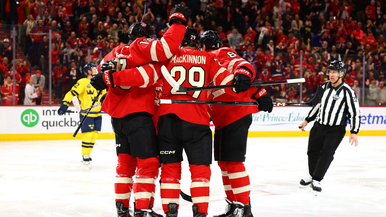 MacKinnon kicks off scoring in 4 Nations Face-Off | NHL.com