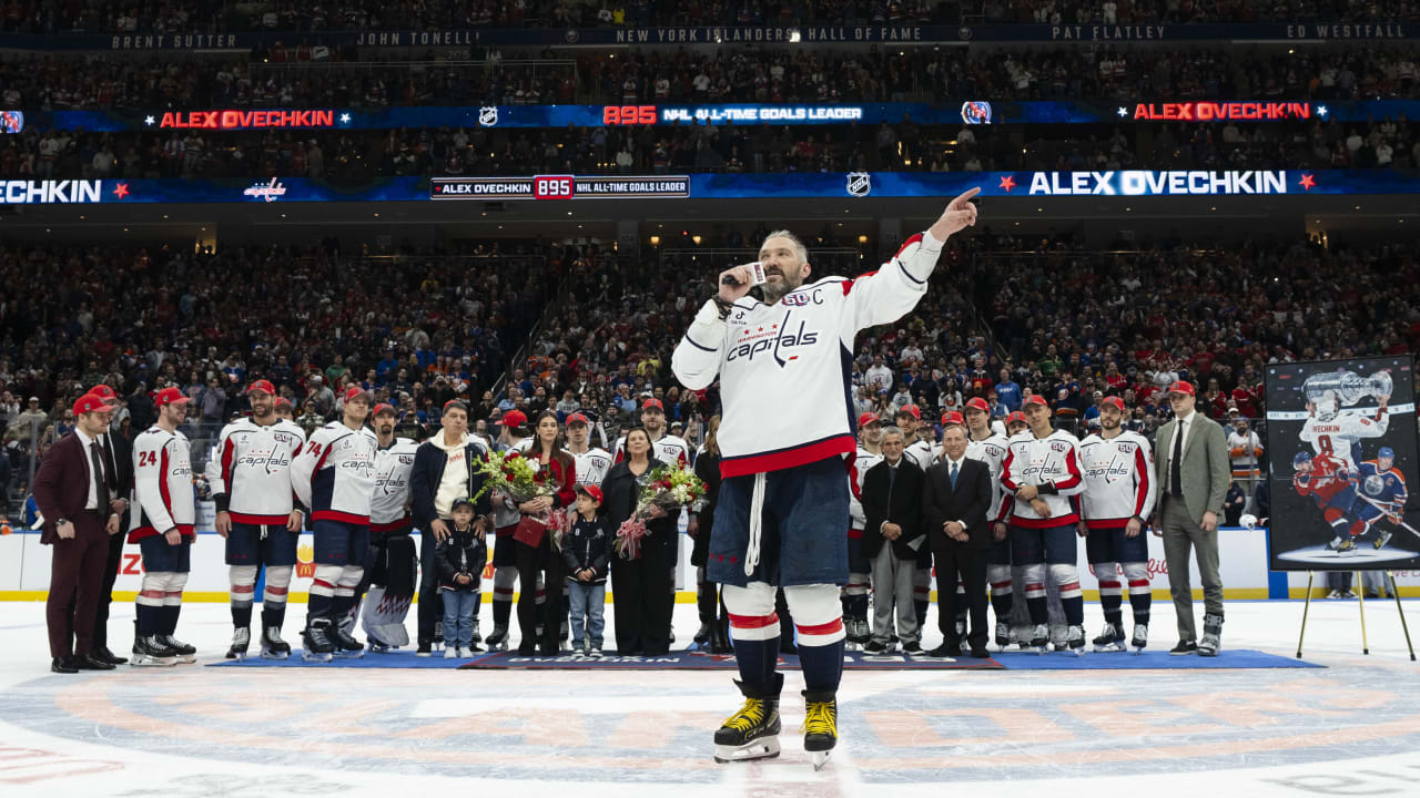 Ovechkin honored on ice after goal No. 895