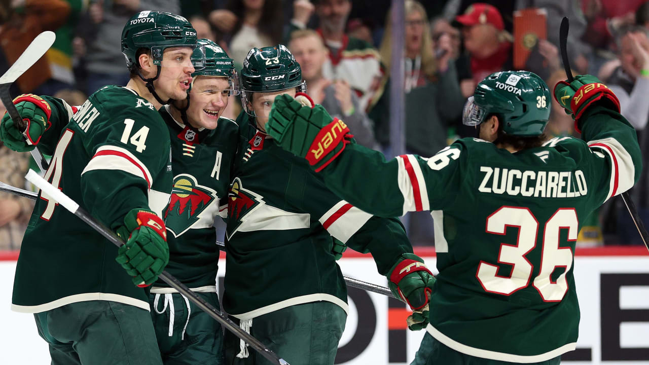 Kaprizov scores 2nd in OT, powers Wild past Sharks in return