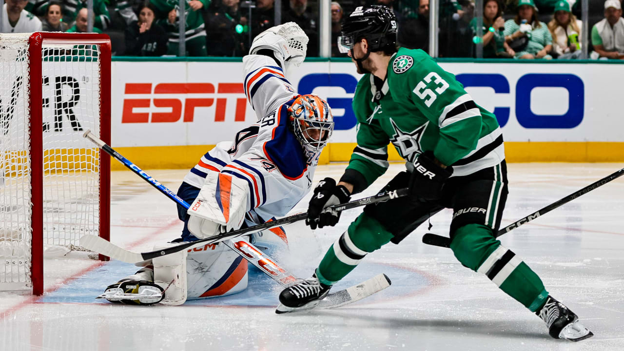 Skinner gets 3rd playoff shutout, Oilers even Western Final with Game 2 win against Stars | NHL.com