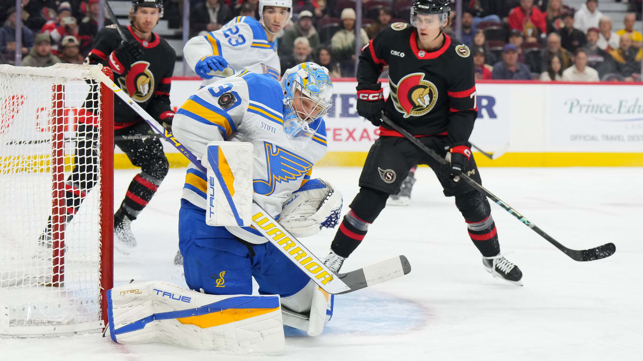 Hofer makes 41 saves, Blues hold off Senators | NHL.com