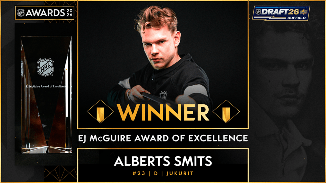 Smits receives E.J. McGuire Award of Excellence ahead of 2026 Draft