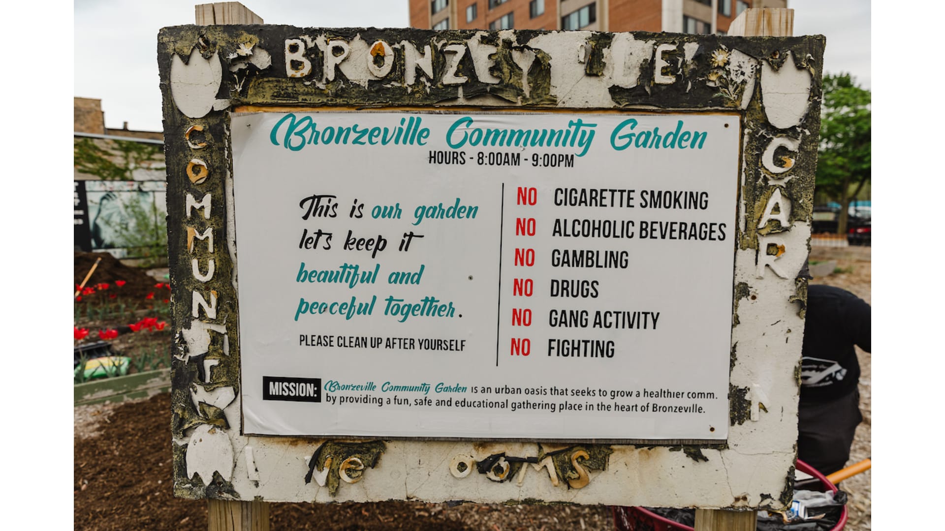 Bronzeville Community Garden Cleanup Chicago Blackhawks