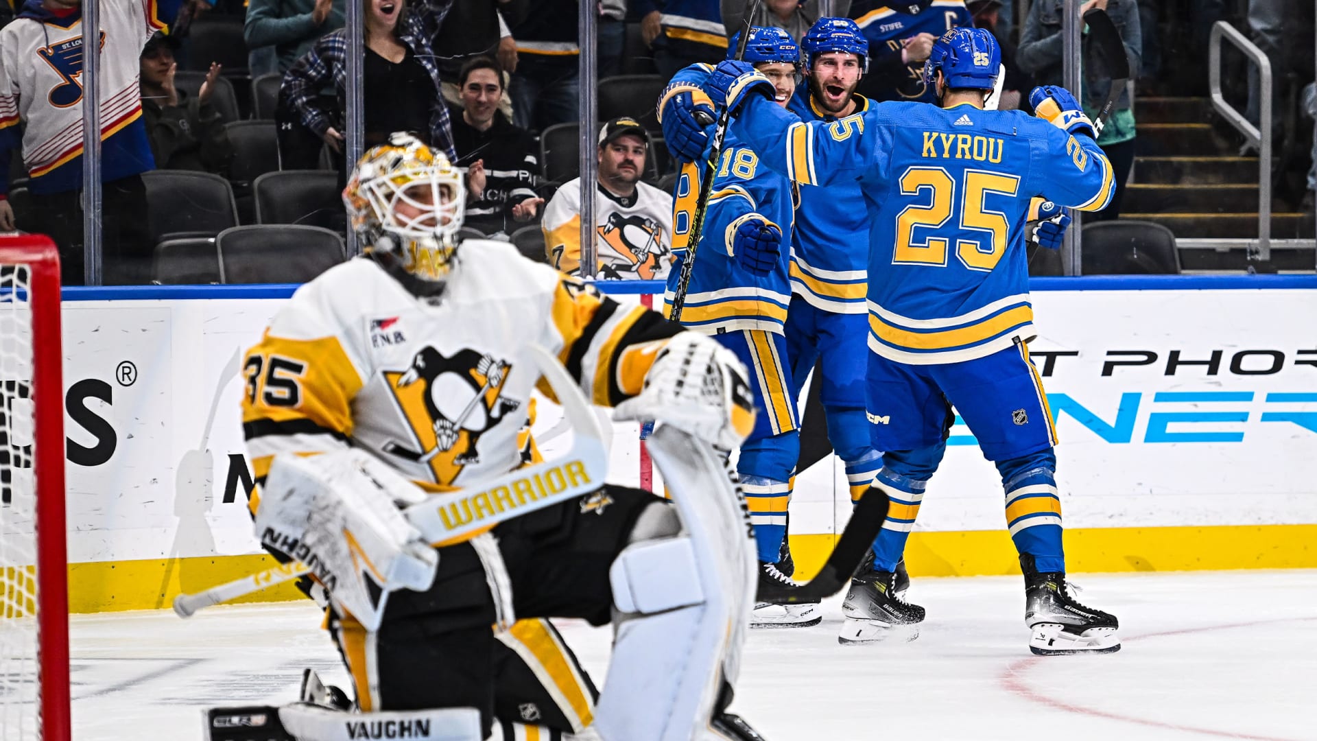 St. Louis Blues Game-Used Puck vs. Pittsburgh Penguins on October 21, 2023  - NHL Auctions