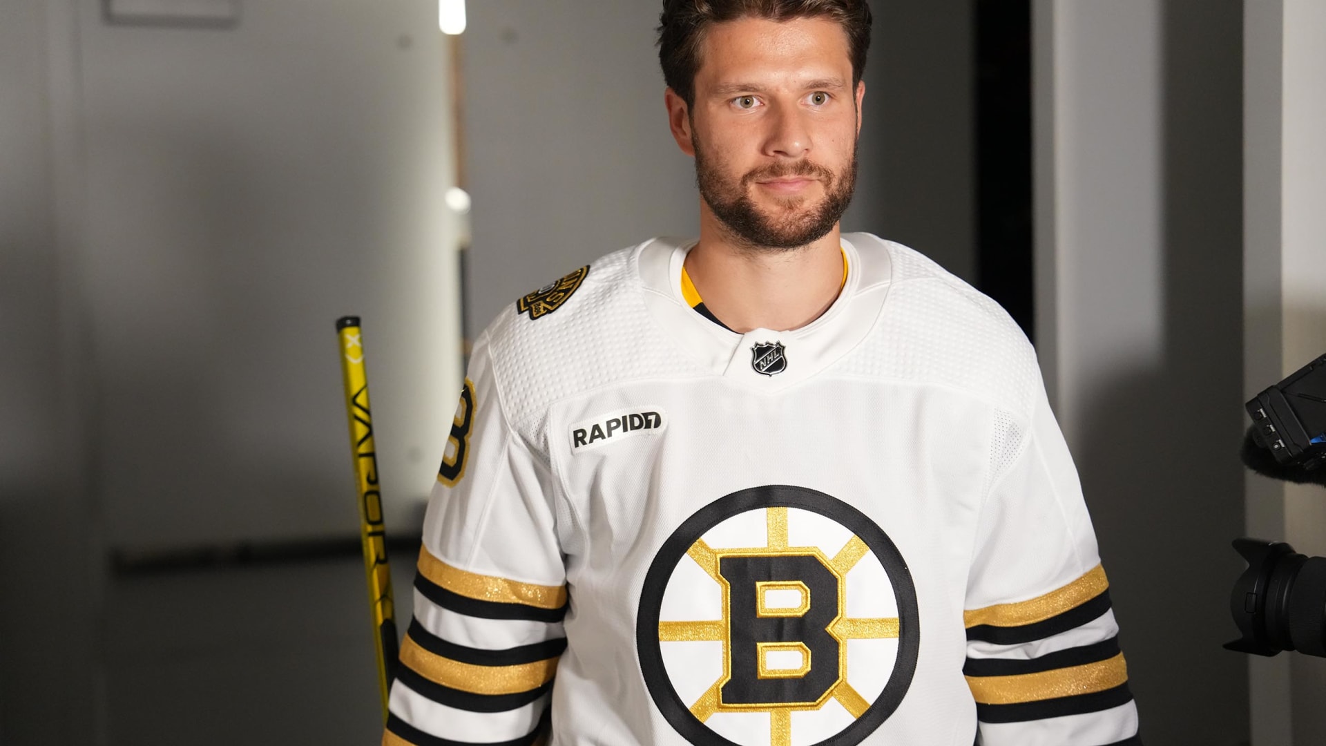 Boston Bruins Wearing Rapid7 Advertisement on Jerseys Starting in