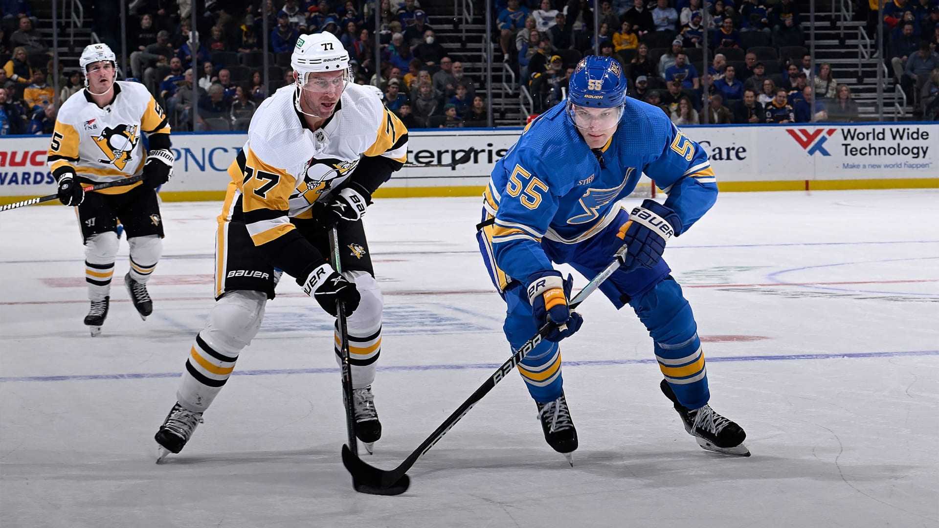 St. Louis Blues Game-Used Puck vs. Pittsburgh Penguins on October 21, 2023  - NHL Auctions