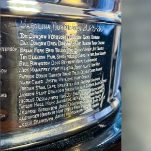 Carolina Hurricanes 2025-26 names engraved on Stanley Cup