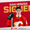Flames Sign Sam Honzek