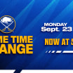 buffalo sabres preseason game versus columbus blue jackets moved up september 23