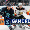 Anaheim Ducks Seattle Kraken game recap March 28