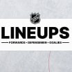 Projected lineups, starting goalies for today 