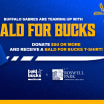 how to donate buffalo sabres 2025 bald for bucks roswell park