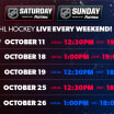 NHL Saturday, NHL Sunday broadcast schedule unveiled for 2025-26 season