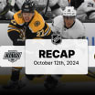 Los Angeles Kings Boston Bruins Game Recap October 12