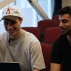 Slafkovsky and Veleno fill out a soccer bracket