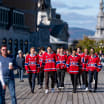 Canadiens take team photo at Château Frontenac