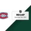 Montreal Canadiens Minnesota Wild game recap November 14