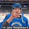 Jake Neighbours uses ASL to promote Blues Penguins game