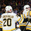 Zacha, Khusnutdinov Post Hat Tricks in 10-2 Bruins Win Over Rangers