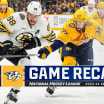 Boston Bruins Nashville Predators game recap April 2