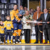 Nashville Predators Luke Schenn 1000th game ceremony