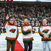 Marian Gaborik drops puck before Wild 25th anniversary game