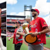 Matthew Tkachuk Jayson Tatum throw out first pitch in St. Louis