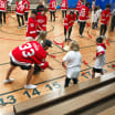 Red Wings prospects help grow sport of hockey at Blair Elementary School