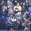 Los Angeles Kings fans celebrate Dodgers World Series win