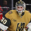 Vegas Torwart Akira Schmid feiert seinen zweiten Shutout in der NHL