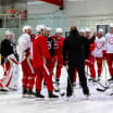 Notes: Wings happy to see Howard skating before practice