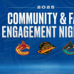 Vancouver Canucks Announce 2024.25 Second Half Community & Fan Engagement Nights