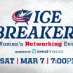 blue jackets ice breakers womens networking event