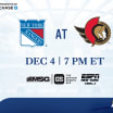 Rangers at Senators: Pregame Notes | 12.04.25
