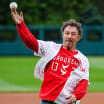 Guy Gaudreau throws 1st pitch at Phillies game