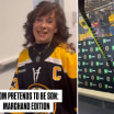 Brad Marchand mom imitates son in video