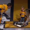 Predators young fan puck drop hockey fights cancer
