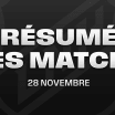 Résumé des matchs du 28 novembre LNH