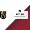 Vegas Golden Knights Colorado Avalanche game recap November 27