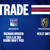 Rangers Acquire Brendan Brisson and a Third-Round Pick in Exchange for Reilly Smith