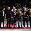 Landeskog presents MacKinnon with golden stick