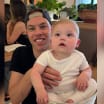Hurricanes Taylor Hall poses with son in Stanley Cup