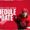 NHL announces updates to Red Wings schedule