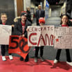 Cam Talbot teammates family celebrate 500th NHL game