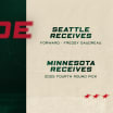 MINNESOTA WILD ACQUIRES FOURTH-ROUND PICK IN 2025 NHL DRAFT FROM SEATTLE IN EXCHANGE FOR FORWARD FREDDY GAUDREAU 062625