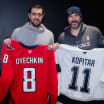Kings Anze Kopitar Capitals Alex Ovechkin jersey swap