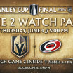 Vegas Golden Knights to Host Official Watch Party at T-Mobile Arena for Stanley Cup Final Game 2