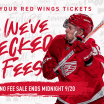 Fees waived on all single-game and preseason Red Wings tickets